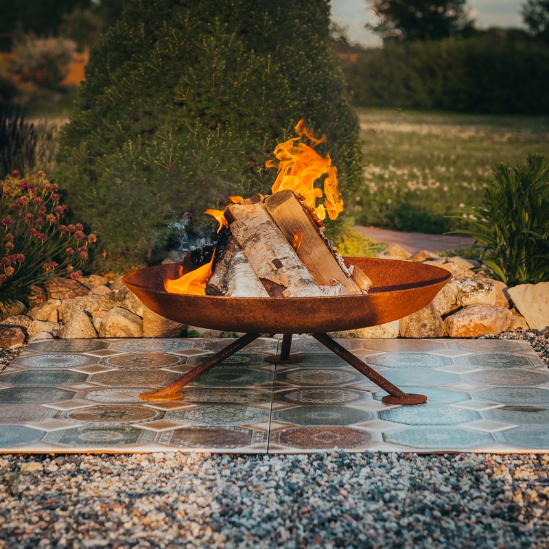 GrillSymbol Corten Steel Fire Pit Alta, 67cm