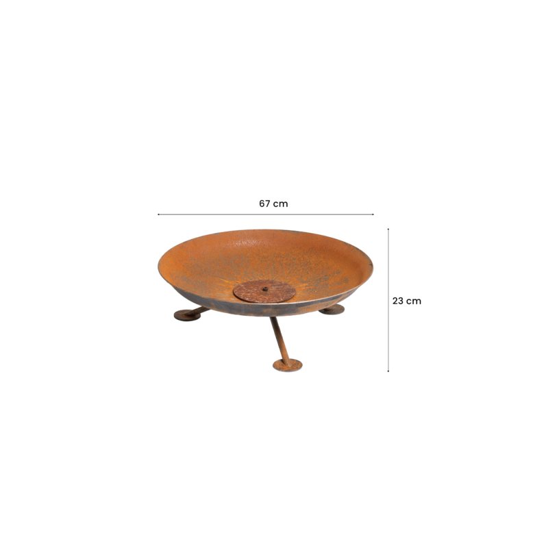 GrillSymbol Corten Steel Fire Pit Alta, 67cm