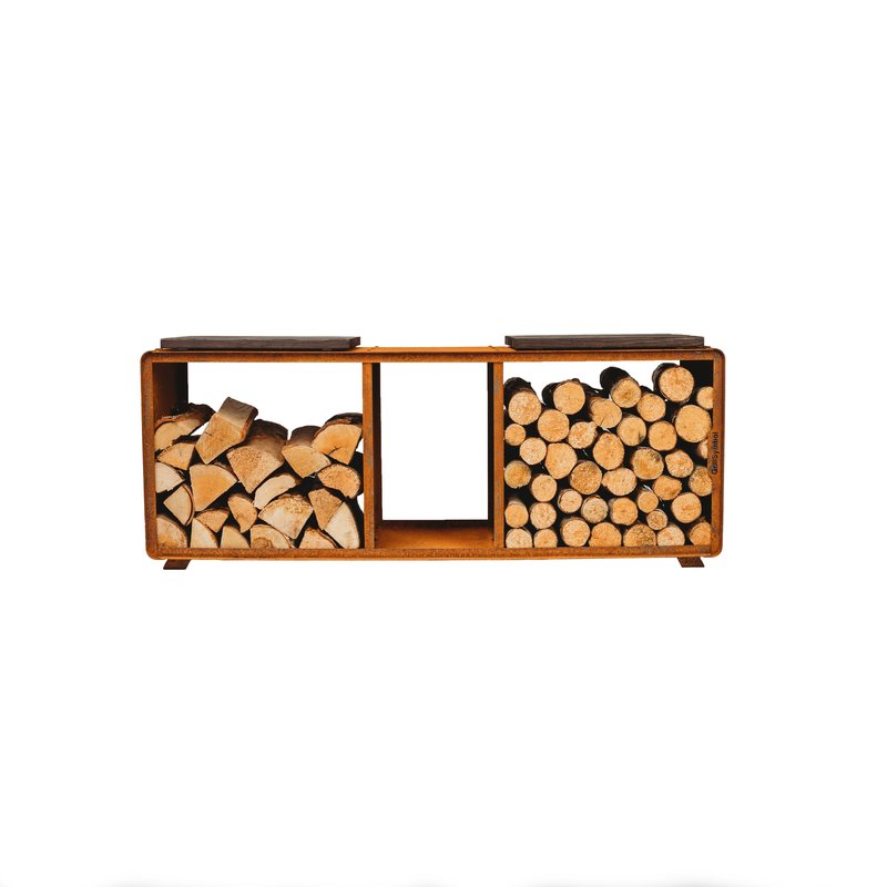 Grillsymbol fire wood store for indoor and outdoor use