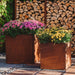 Set of corten steel plants for garden