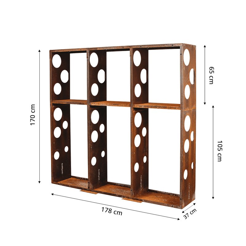 Grillsymbol extra large outdoor log store rack