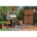 GrillSymbol outdoor large wood store rack corten steel