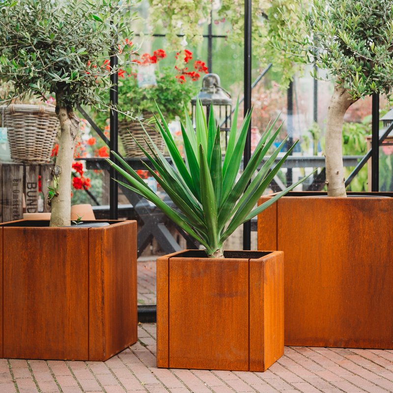 Cor-Ten Steel Outdoor planter