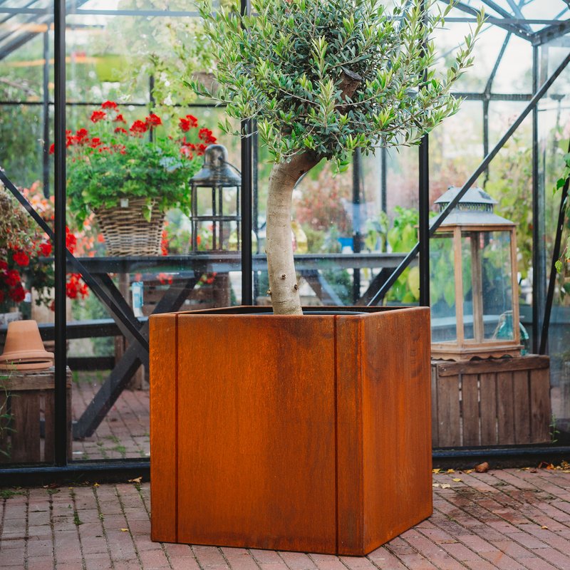 Cor-Ten Steel Outdoor planter set