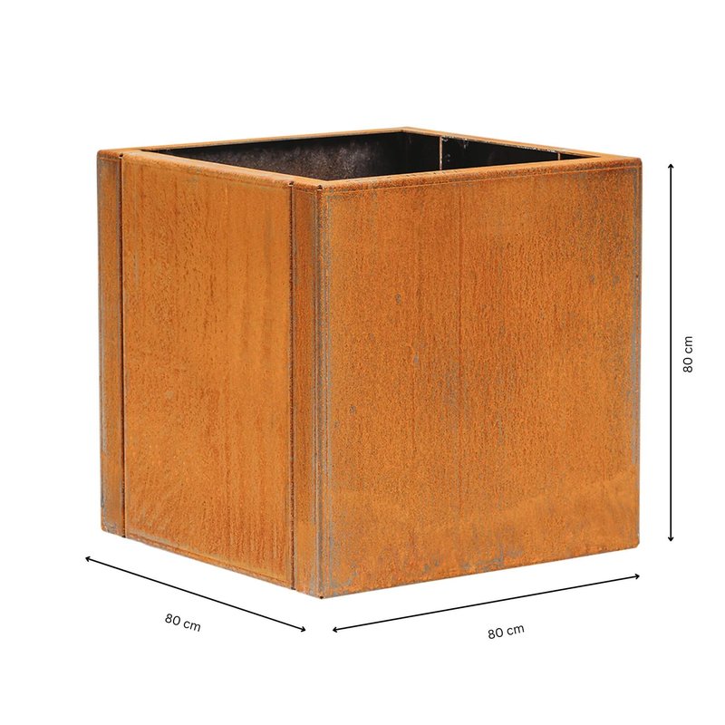 GrillSymbol Cor-Ten Steel Planter XXL 80x80x80cm