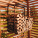 GrillSymbol corten steel outdoor fire wood rack storage