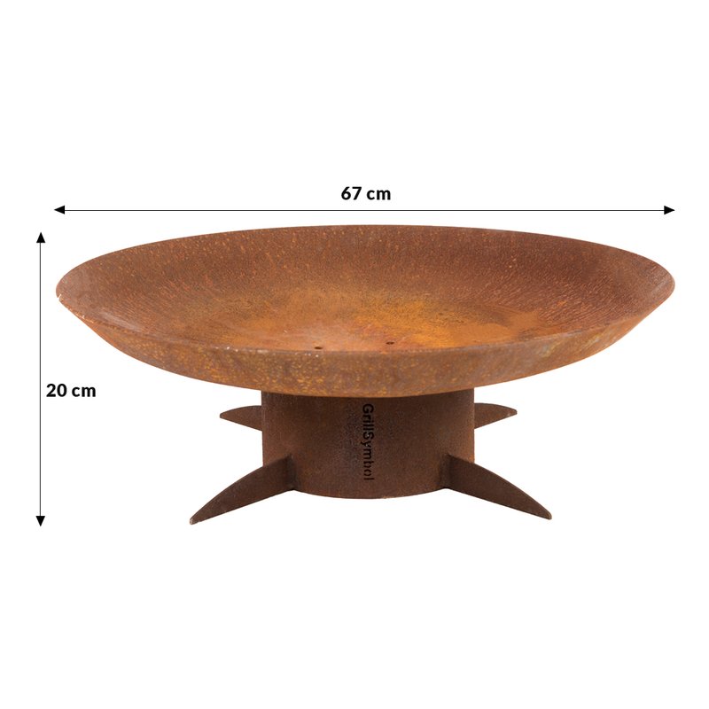 Grillsymbol Corten steel fire pit