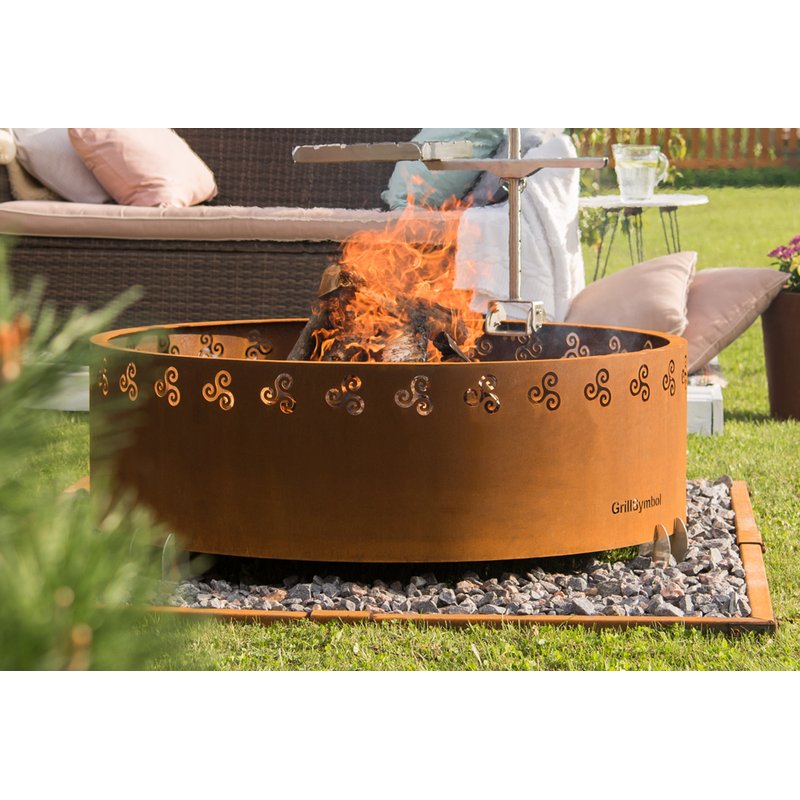 GrillSymbol Corten Steel Fire Pit Legend, 166cm