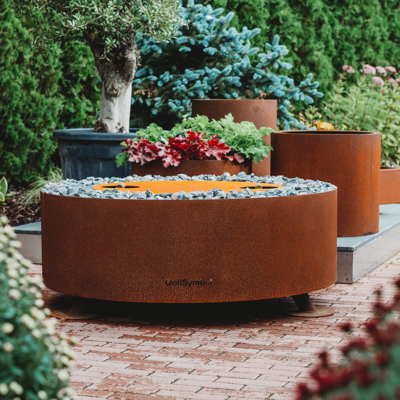 GrillSymbol Corten Steel Fire Pit Luna