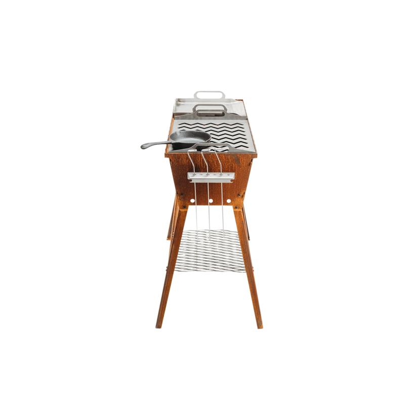 Grillsymbol naked outdoor charcoal grill with griddle