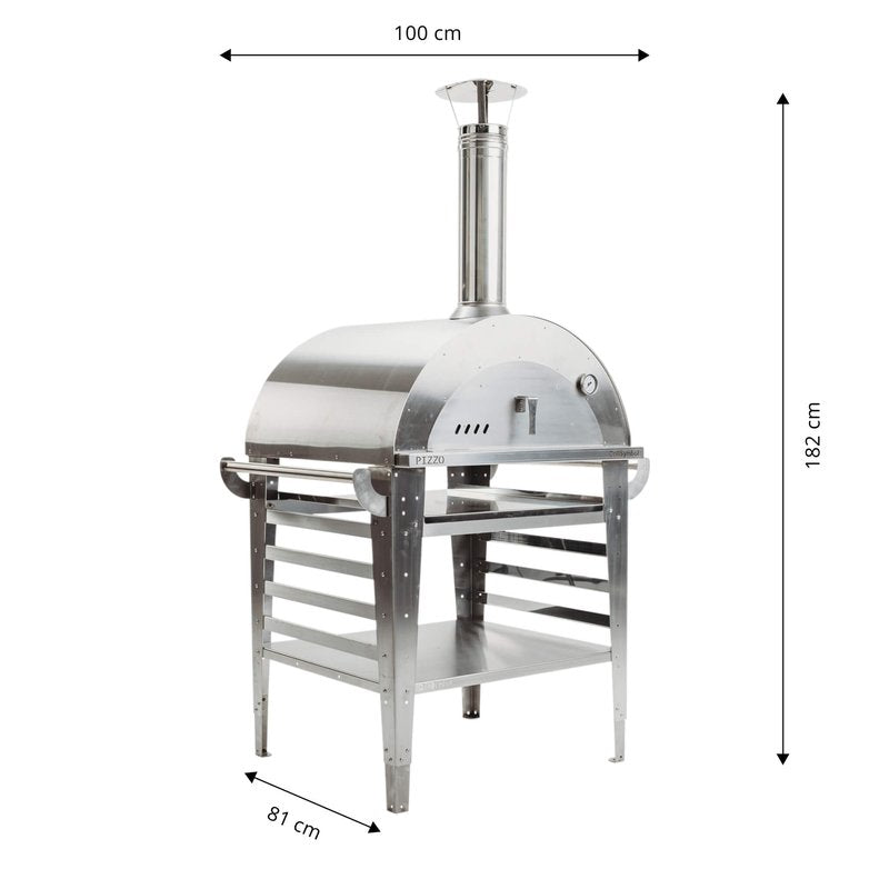 GrillSymbol Wood Fired Pizza Oven with Stand