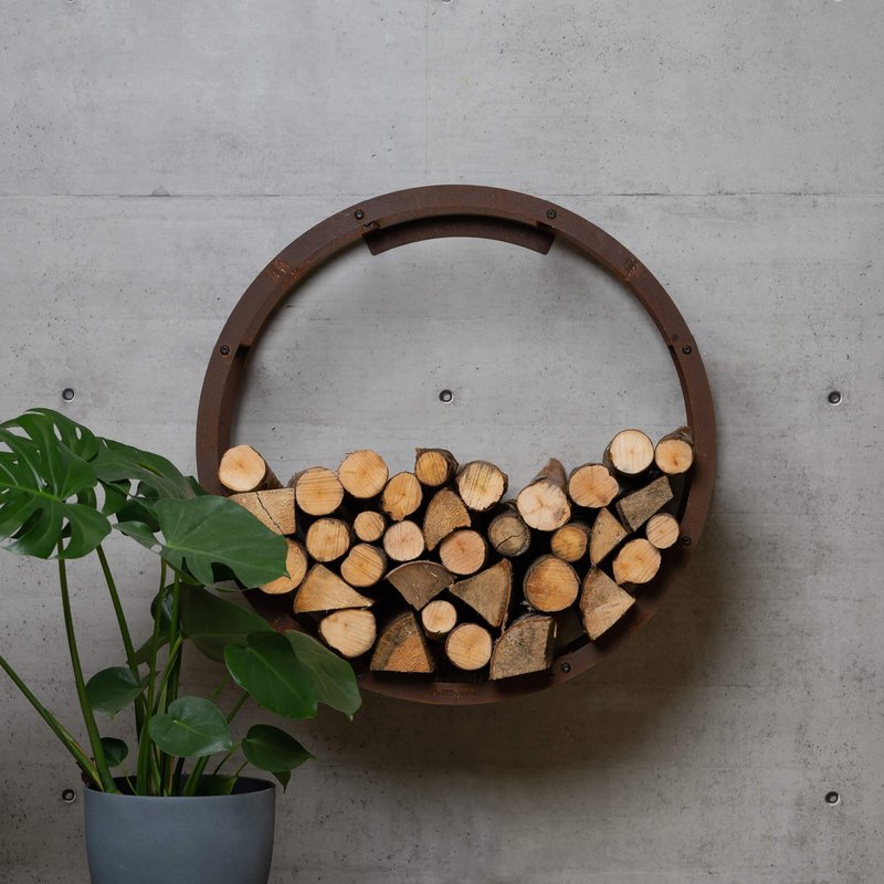 GrillSymbol Corten Steel Firewood Rack Bern, 72 cm