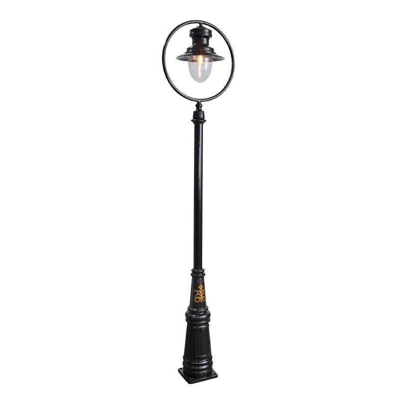 Classic railway outdoor style lamp post in cast iron and steel 3.65m