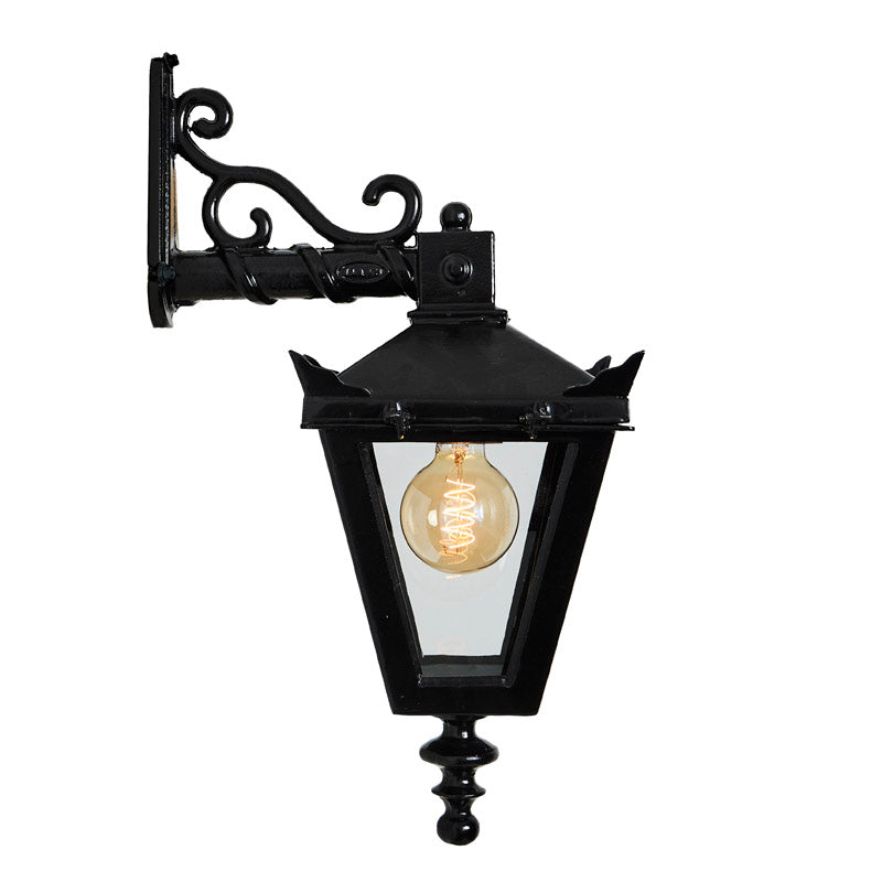 Harte Victorian traditional cast iron downturned outdoor wall light 0.48m