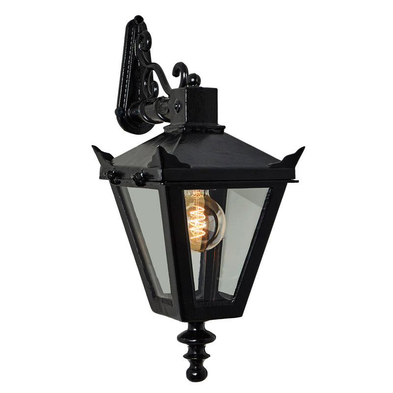 Harte Victorian traditional cast iron downturned outdoor wall light 0.48m