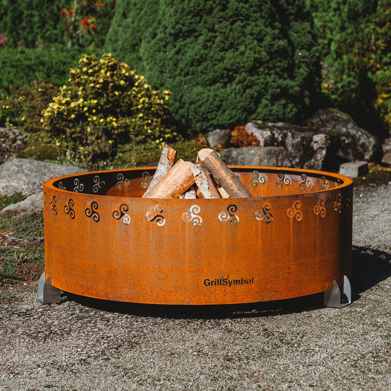 GrillSymbol Corten Steel Fire Pit Legend, 166cm