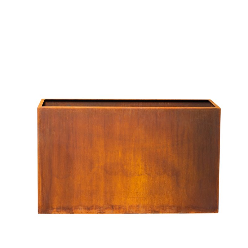 GrillSymbol Corten Steel Planter Lilly, 110x37x65 cm