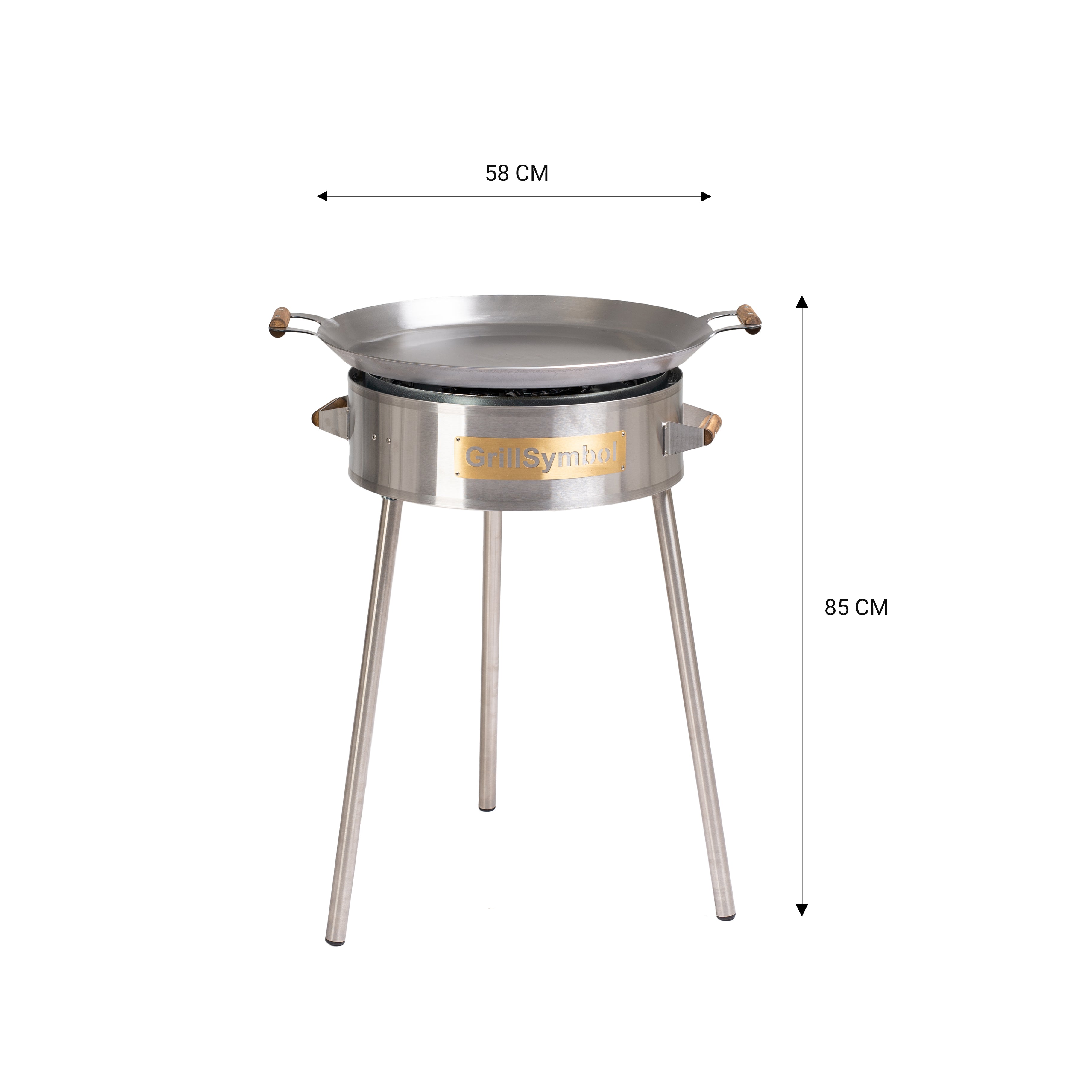 Grillsymbol pro580 paella cooking set with lid