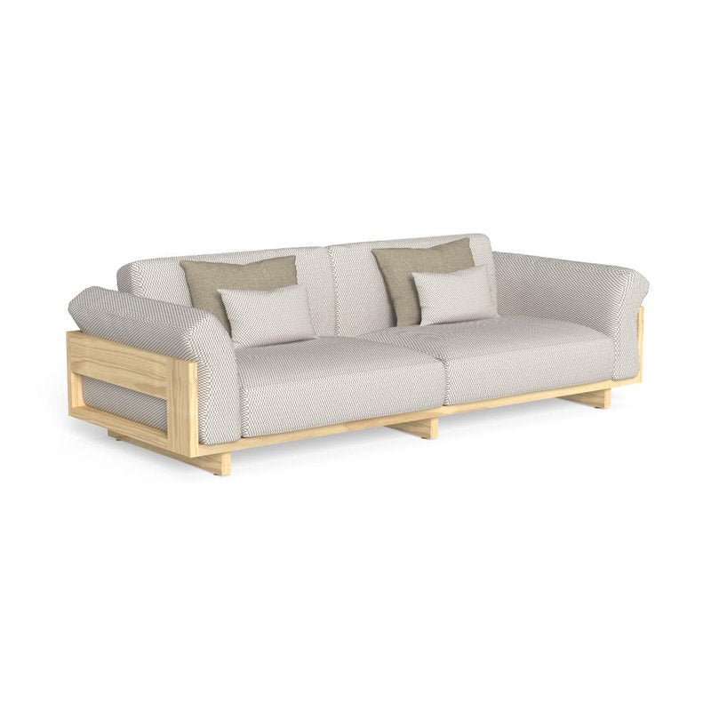 Talenti Argo Wood 3 seater garden sofa natural beige
