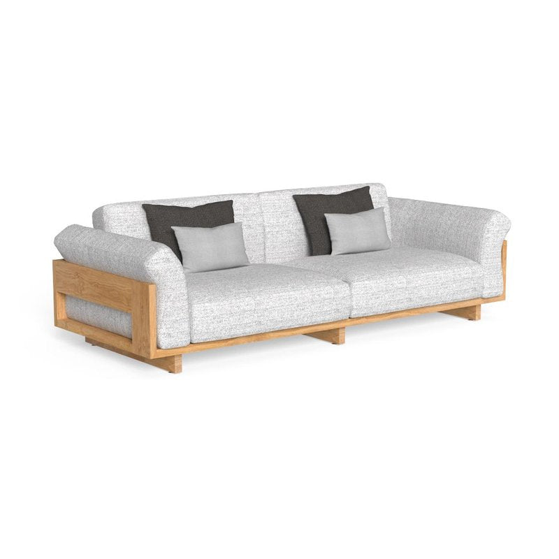 Talenti Argo Wood 3 seater garden sofa mambo pearl