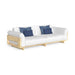 Talenti Argo Wood 3 seater garden sofa white