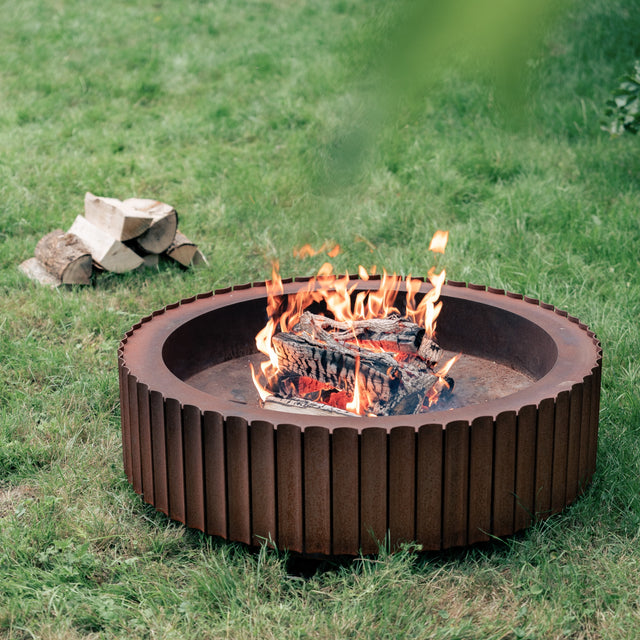 Wunder the ring fire bowl in corten