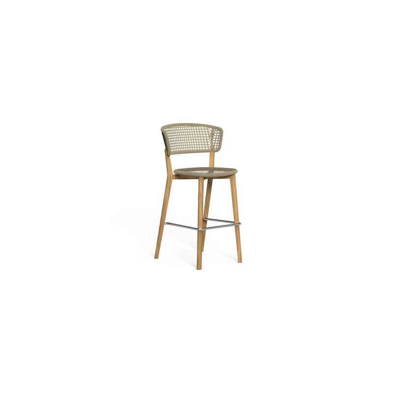 Talenti Moon Teak Garden Bar Stool