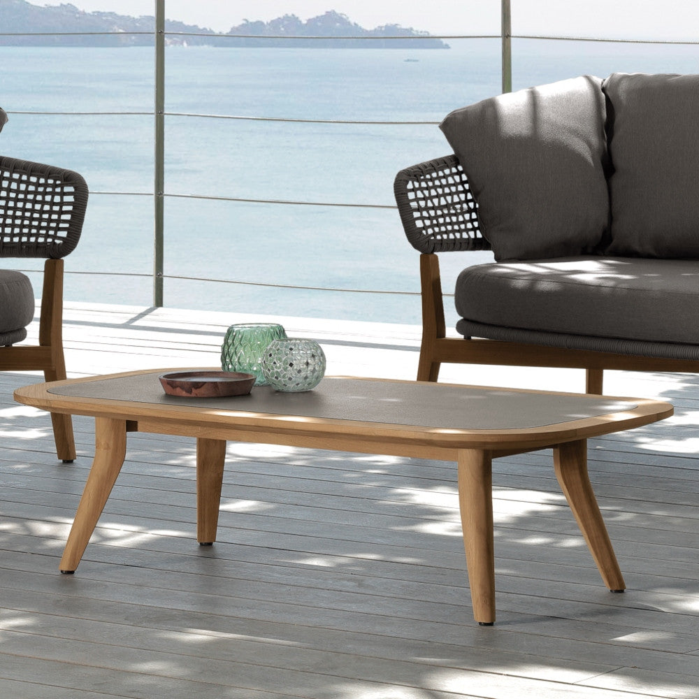 Talenti Moon Teak Outdoor Rectangular Coffee Table